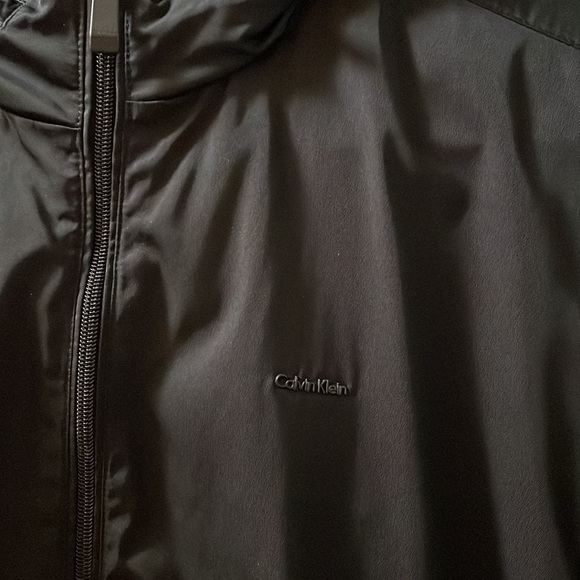 Women’s Calvin Klein Black Rain Coat Windbreaker XL - Picture 2 of 8